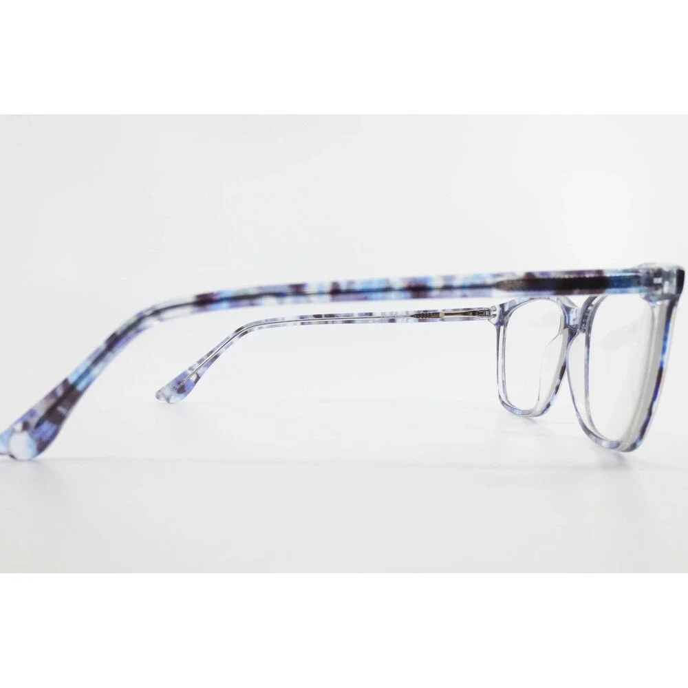 Chelsea Morgan Eyeglasses CM 20212 GR/BL Blue Purple Tortoise Square Frames